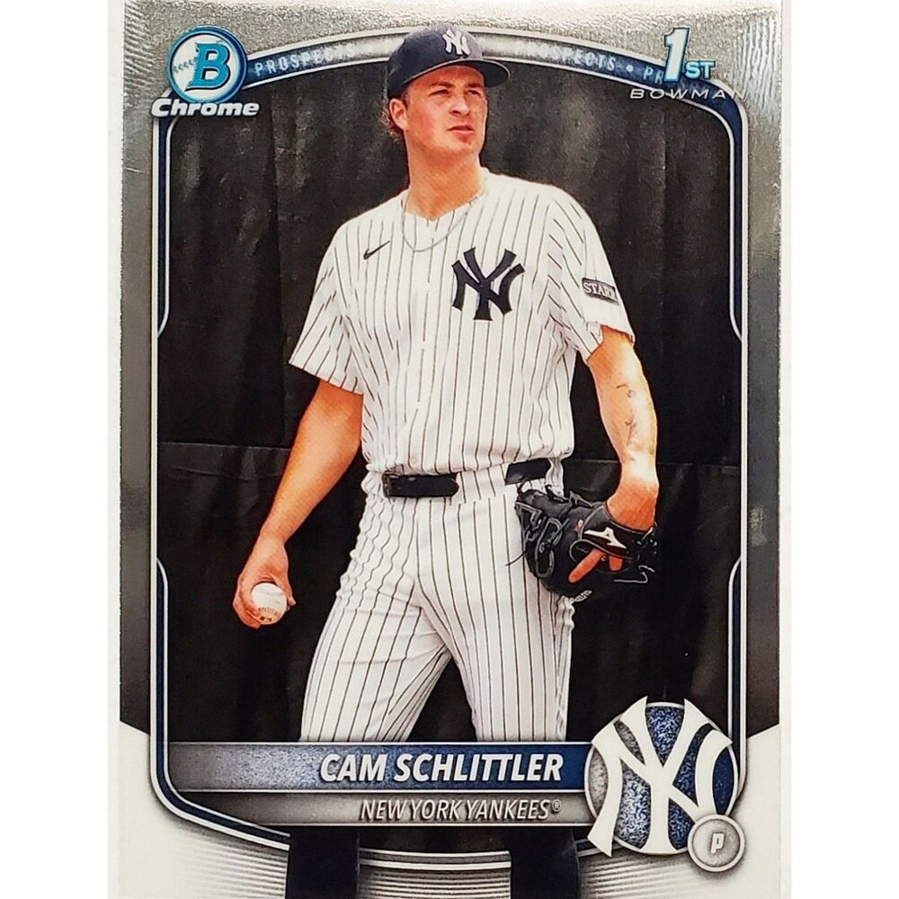 CAM SCHLITTLER ROOKIE "1ST BOWMAN" 2025 BOWMAN CHROME #BCP-166, NEW YORK YANKEES